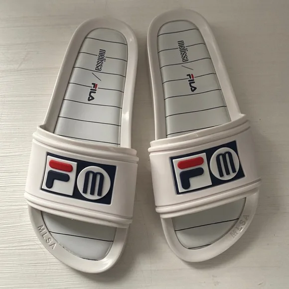 Fila + Melissa women’s white slide sandals - Picture 4 of 6